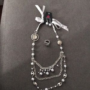 Paparazzi necklace and ring set